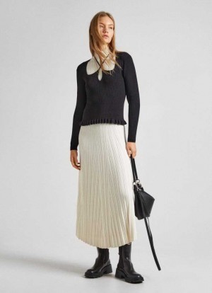 Jerséis Pepe Jeans Cropped Knit Top Mujer Negras | 025HTLWBY