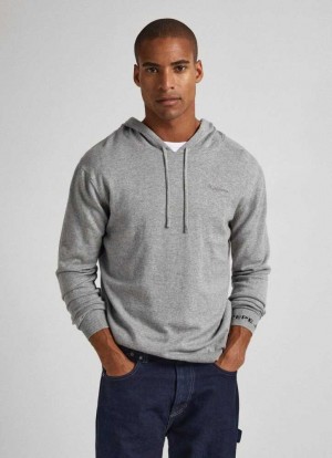 Jerséis Pepe Jeans Encapuchado Algodon Sweatshirt Hombre Gris | 295SXYGKU