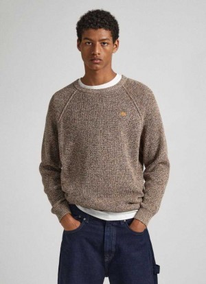 Jerséis Pepe Jeans Raglan Sleeve Algodon Sweatshirt Hombre Amarillo | 935YPAQRG