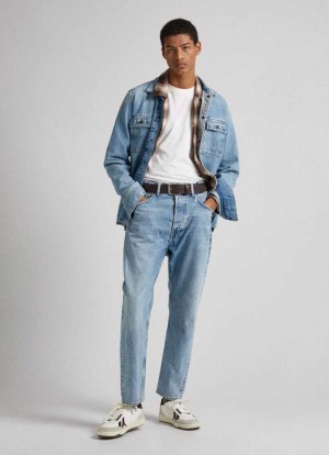 Loose Pepe Jeans Nils Loose Fit Drop-waist Jeans Hombre Azules | 918EYRJXQ