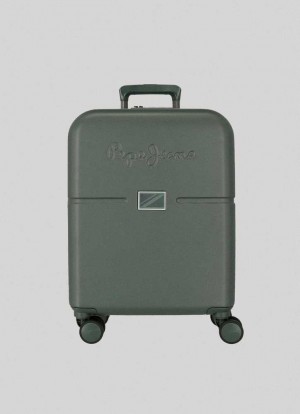 Maletas Pepe Jeans Trolley Suitcase 55cm Abs Hombre Verde | 231ZGNOUA