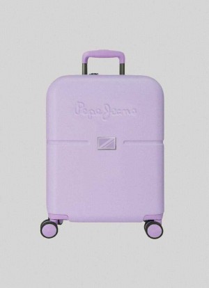 Maletas Pepe Jeans Trolley Suitcase 55cm Abs Hombre Moradas Claro | 837HRNJEU