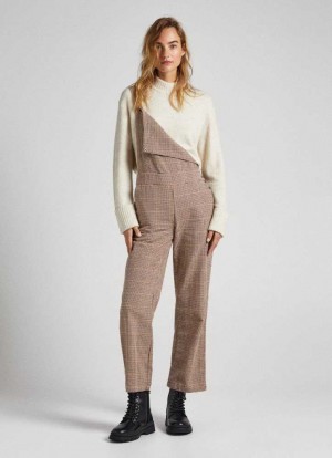 Mono Pepe Jeans Checked Dungarees Mujer Multicolor | 392IEZCMS
