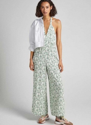 Mono Pepe Jeans Floral Print Jumpsuit Mujer Multicolor | 154JAGQUD