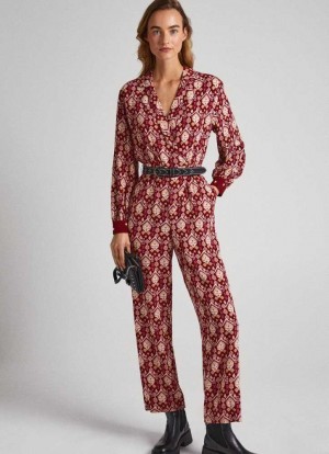 Mono Pepe Jeans Ornamental Print Jumpsuit Mujer Multicolor | 278WLBVOU