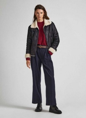 Pantalones Pepe Jeans A Rayas Trousers Mujer Multicolor | 675UMGTLF
