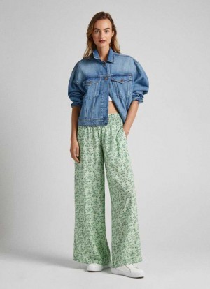 Pantalones Pepe Jeans Floral Palazzo Trousers Mujer Multicolor | 560RTHSLA