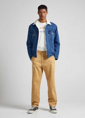 Pantalones Pepe Jeans Nils Loose Fit Chino Pants Hombre Amarillo | 865YAXIOH