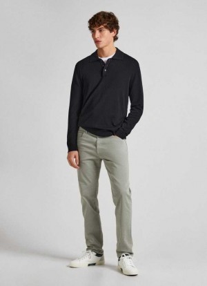 Pantalones Pepe Jeans Slim Fit Five Pocket Trousers Hombre Verde | 092QNSEFL
