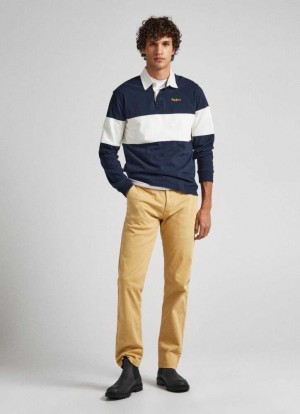 Pantalones Pepe Jeans Sloane Regular Chino Trousers Hombre Amarillo | 253XIMNUT
