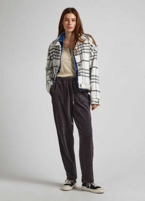 Pantalones Pepe Jeans Stretch Corduroy Trousers Mujer Gris Oscuro | 139LGFWHI