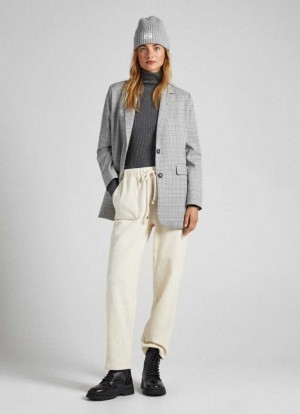 Pantalones Pepe Jeans Stretch Corduroy Trousers Mujer Blancas | 107AOZCPR