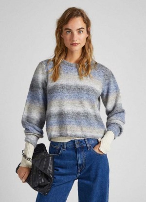 Prendas De Punto Pepe Jeans A Rayas Melange Knit Mujer Multicolor | 589DXLVGT
