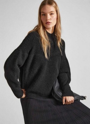 Prendas De Punto Pepe Jeans Crew Neck Knit Jumper Mujer Negras | 194LRBVGZ
