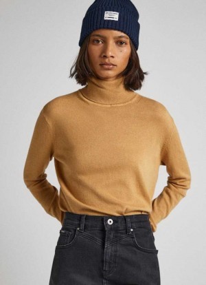 Prendas De Punto Pepe Jeans Openwork Detail Knit Mujer Marrones Beige | 276VXOUYE
