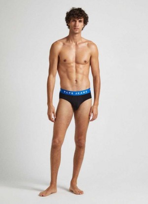 Ropa Interior Pepe Jeans 2pack Stretchy Algodon Briefs Hombre Negras | 492BOAIYN