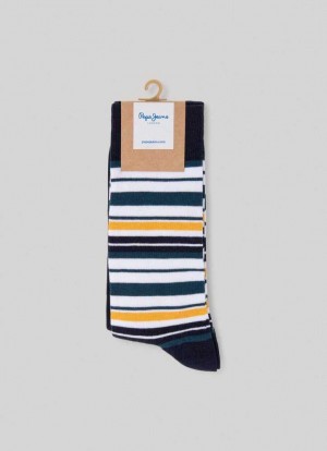 Ropa Interior Pepe Jeans 3-pack Mixed Crew Socks Hombre Verde | 402UTJGFS