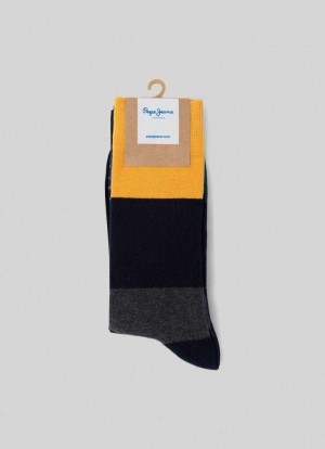 Ropa Interior Pepe Jeans 3-pack Mixed Crew Socks Hombre Amarillo | 679UWADBZ