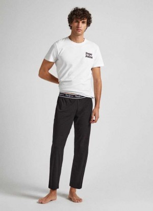 Ropa Interior Pepe Jeans Printed Logo Algodon Trousers Hombre Negras | 157CGRPWL