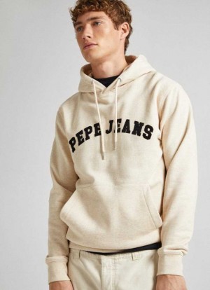 Sudadera con Capucha Pepe Jeans Adjustable Hoodie Hombre Blancas | 425JLOCFU