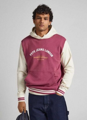 Sudaderas Pepe Jeans Encapuchado Algodon Sweatshirt Hombre Rojas | 317KUGASM