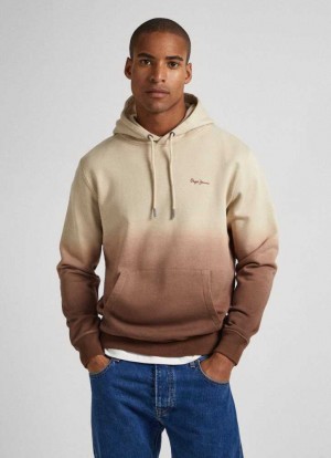 Sudaderas Pepe Jeans Faded Effect Sweatshirt Hombre Marrones Beige | 746BRJOLV