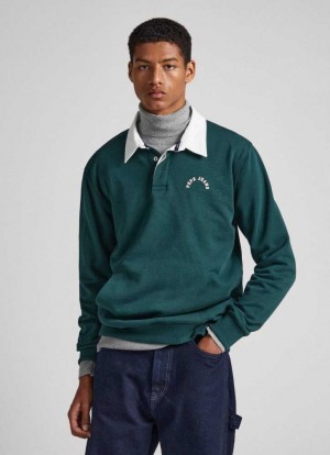 Sudaderas Pepe Jeans Polo Sweatshirt Hombre Verde | 314AJDXVU
