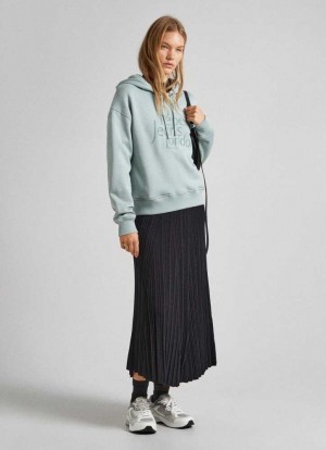 Sudaderas Pepe Jeans Sweatshirt With Adjustable Hood Mujer Verde | 194HQWOCR