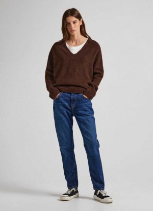 Trends Pepe Jeans High-rise Relaxed Fit Jeans Mujer Azules | 529MLRYDW