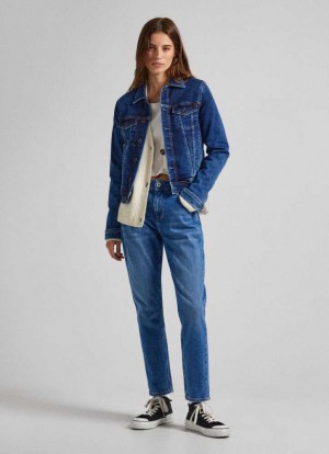Trends Pepe Jeans High-rise Relaxed Fit Jeans Mujer Azules | 490CBFVLP