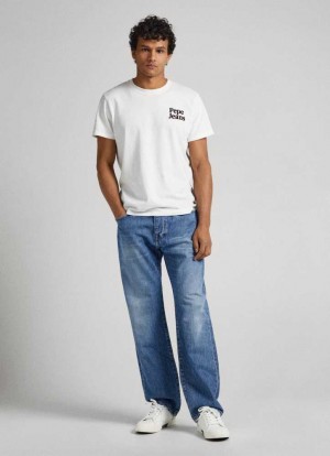 Trends Pepe Jeans Penn Relaxed Fit Drop-rise Jeans Hombre Azules | 812DSAHQW