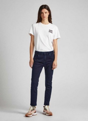 Trends Pepe Jeans Violet Relaxed Fit High-rise Jeans Mujer Azules | 027YLXNHQ