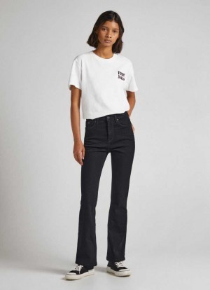 Vaqueros Acampanados Pepe Jeans High-rise Flare Fit Jeans Mujer Azules | 879MLFEJO