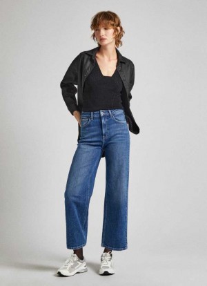 Vaqueros Bootcut Pepe Jeans High-rise Bootcut Fit Jeans Mujer Azules | 503KSLMAJ