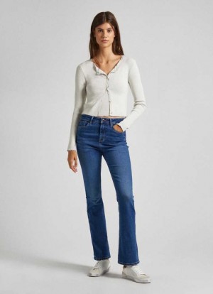 Vaqueros Bootcut Pepe Jeans High-rise Bootcut Fit Jeans Mujer Azules | 328IVEKQN