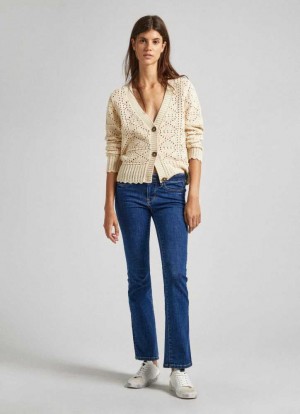 Vaqueros Bootcut Pepe Jeans Low-rise Bootcut Fit Jeans Mujer Azules | 217BPMVSR