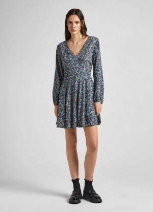 Vestido Pepe Jeans Floral Dobby Vestido Mujer Multicolor | 021UPHTMN