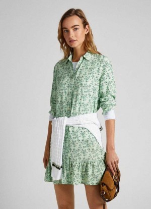 Vestido Pepe Jeans Floral Print Vestido Mujer Multicolor | 152KWLTOP