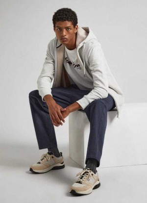 Zapatillas Pepe Jeans Dave Carretera Combined Trainers Hombre Blancas | 235QAZRKV