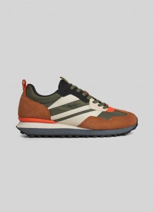 Zapatillas Pepe Jeans Foster Heat Combination Shoes Hombre Verde Oliva Verde | 529XFCZNA