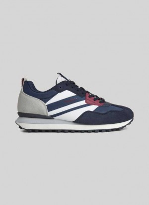Zapatillas Pepe Jeans Foster Heat Combination Shoes Hombre Azul Marino | 715KBGINJ