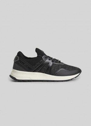 Zapatillas Pepe Jeans Joy Bright Combined Trainers Mujer Negras | 476HLPZMO