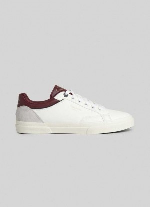 Zapatillas Pepe Jeans Kenton Journey Basic Trainers Hombre Burdeos Rojas | 248OBCGRE