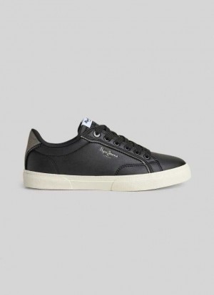 Zapatillas Pepe Jeans Kenton Yusty Classic Trainers Mujer Negras | 957FAJGXC