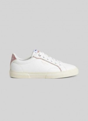 Zapatillas Pepe Jeans Kenton Yusty Classic Trainers Mujer Blancas | 964SYLFWQ