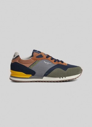 Zapatillas Pepe Jeans London Awake Correr Shoes Hombre Kaki Verde | 867OGPEHC
