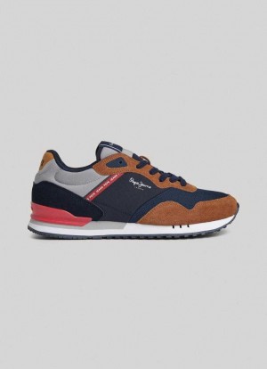 Zapatillas Pepe Jeans London Forest Correr Shoes Hombre Marrones | 701CFUBTO