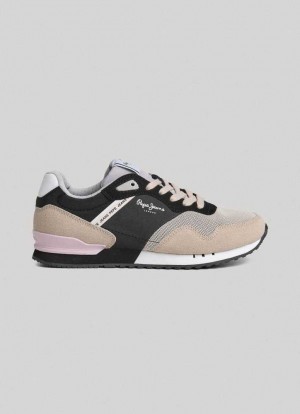 Zapatillas Pepe Jeans London Tawny Correr Shoes Mujer Negras | 389GIYMVF