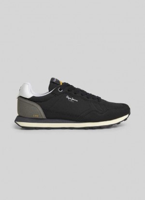 Zapatillas Pepe Jeans Natch One Correr Shoes Hombre Negras | 538XRMDVF
