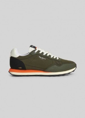 Zapatillas Pepe Jeans Natch One Correr Shoes Hombre Kaki Verde | 678EBQDYU